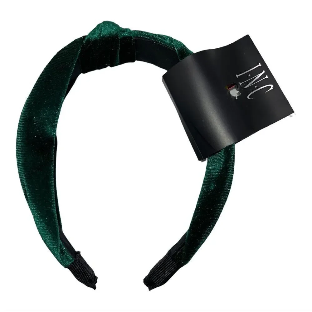 INC International Concepts Green Fabric Knotted Headband New